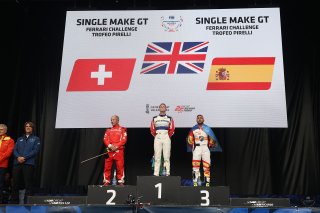 Podium (l-r) #62 - Switzerland - Cristophe Hurni - Single Make GT,  #26 - UK - James Owen - Single Make GT,  #24 - Spain - Ivan Velasco Sanchez - Single Make GT
 | SRO / JEP