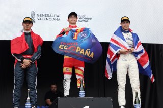 FIA Motorsport Games - F4 Race Podium, #17 - Peru - Andres Cardenas - Formula 4, #19 - Spain - Juan Cota Alonso - Formula 4, #6 - Great Britain - Reza Seewooruthun - Formula 4
 | SRO / JEP