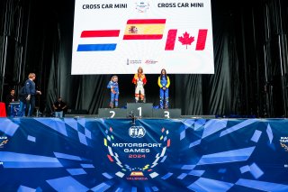 Netherlands – Merel Hoogstra – Cross Car Mini, Spain – Hugo Fuertes – Cross Car Mini, Canada – Ava Cabral – Cross Car Mini
 | JEP/SRO  