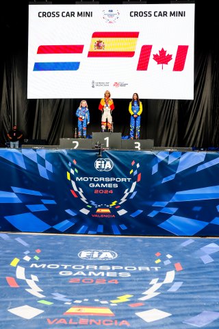 Netherlands – Merel Hoogstra – Cross Car Mini, Spain – Hugo Fuertes – Cross Car Mini, Canada – Ava Cabral – Cross Car Mini
 | JEP/SRO  