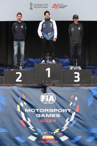 FIA Motorsport Games - Esports F4 Podium, #18 - Czeckia - Martin Kadlečík - Esports F4, #16 - Brazil - Luis Felipe de Sá Tavares - Esports F4, #50 - Republic of Korea - Gyumin Kim - Esports F4
 | SRO / JEP