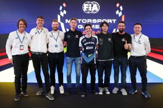 Stefan Ratel - SRO Motorsports Group - Podium #18 - Chech Republic - Martin Kadlecík - Esports F4 #16 - Brazil - Luis Felipe de Sá Tavares - Esports F4 #50 - Republic of Korea - Gyumin Kim - Esports F4
 | SRO / JEP