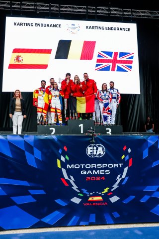 #7 – Spain - Belen Garcia Espinar - German Sanchez Flor - Jose M. Perez Aicart - Karting Endurance, #4 – Belgium - Justine Strauven - Maxime Orion - Maverick Dessy - Karting Endurance, #9 – UK -  Jack O'Neill - Andrew O'Neill - Rhianna Purcocks - Karting  | JEP/SRO  