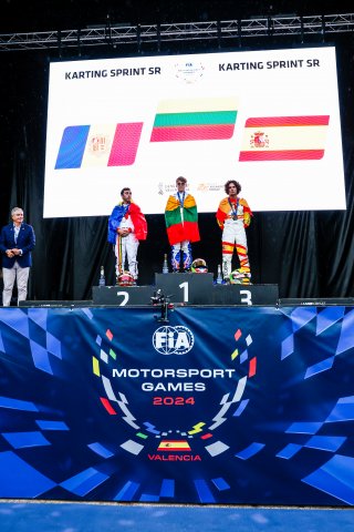 #1 – Andorra – Alex Machado – Karting Sprint Sr, #22 – Lithuania – Markas Silkunas - Karting Sprint Sr, #11 – Spain – Ruben Moya Lopez - Karting Sprint Sr
 | JEP/SRO  